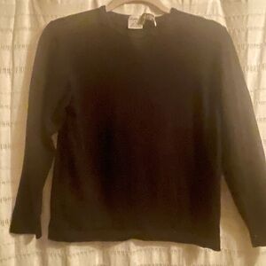 Bloomingdales Vintage Black Wool Sweater